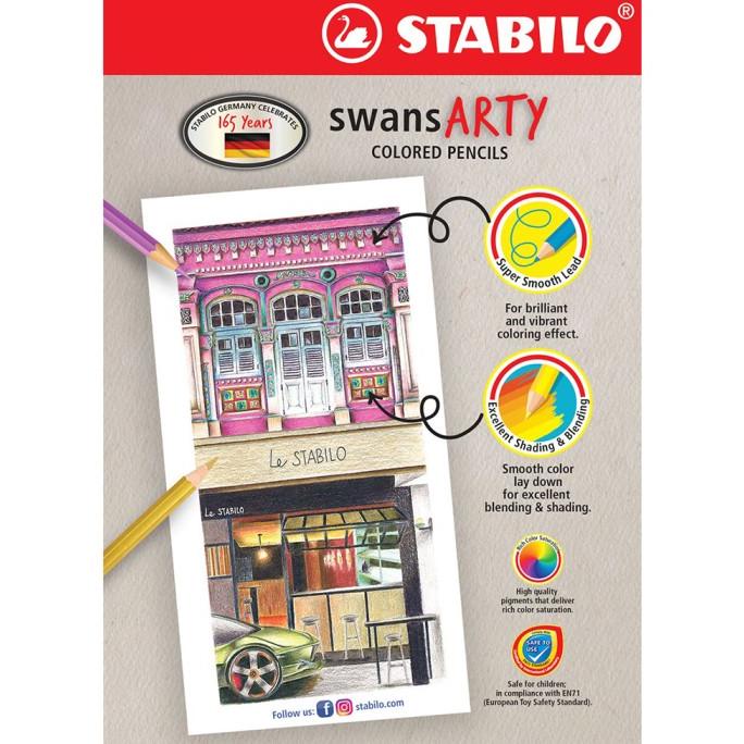 

STABILO swans ARTY Colored Pencils 24 pcs / Pensil Warna isi 24 pcs