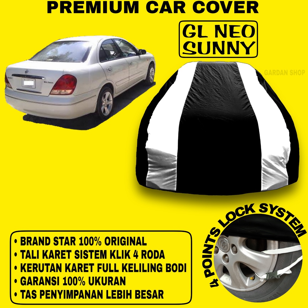 Body Cover GL NEO SUNNY Sarung Strip Silver Penutup Pelindung Bodi Mobil Gl Neo Sunny PREMIUM Cover