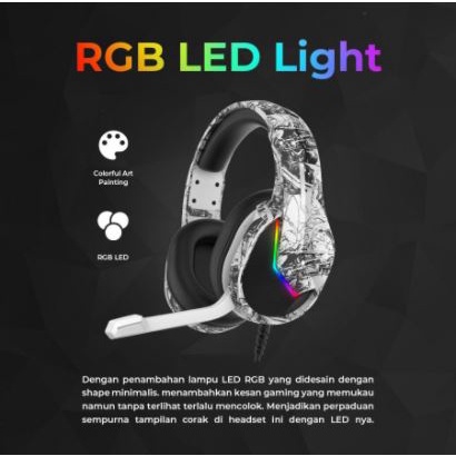 Headset gaming DA digital alliance wired usb 7.1 surround sound rgb for pc laptop ps 3 4 xbox delta art x