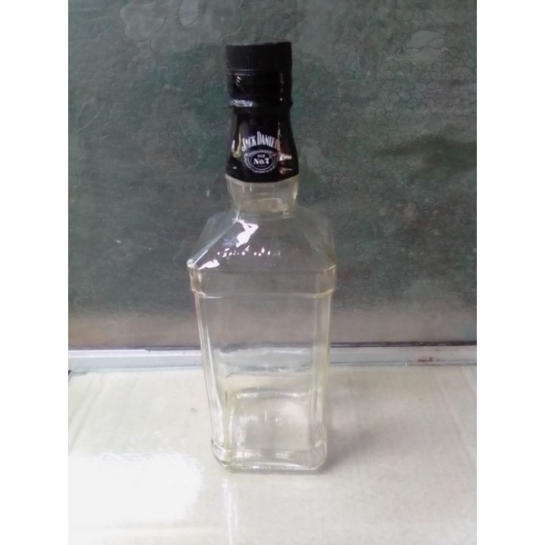 Botol kaca sisa minuman Jack Daniels Botol polos /Botol koleksi/ Botol pajangan