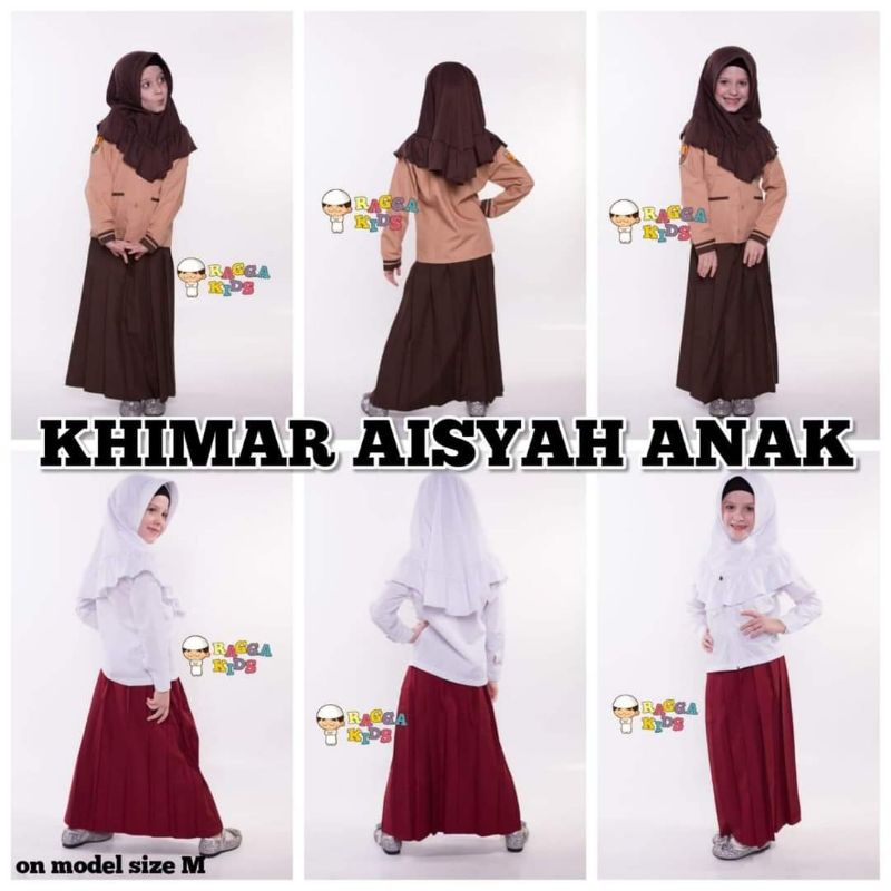 [BEST SELLER ORIGINAL RAGGAKIDS] GRATIS ONGKIR EXTRA BISA COD JILBAB KERUDUNG ANAK SEKOLAH SD WARNA 