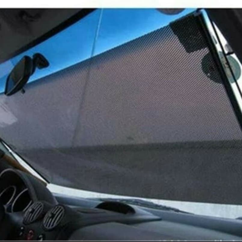 Telescopic Sun Shade Sun hield Tutup Kaca Jendela Depan Mobil 65CM