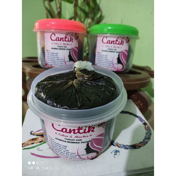 [ 500gram ] Lulur &quot;Cantik&quot; | Lulur Bedda Lotong basah | Lulur Rempah Hitam