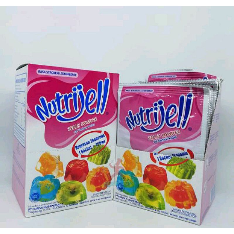 

Agar Agar Nutrijell Ekonomis Rasa Strawberry Kemasan Sachet 10 gr