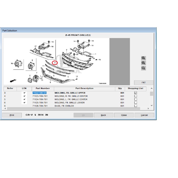 Molding Chrome Atas CRV 2013-2015 Genuine