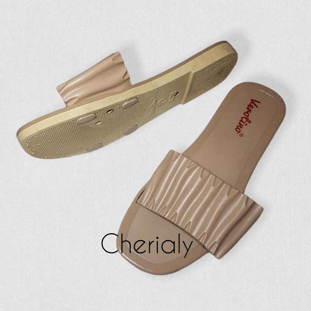 Sandal Slop Wanita Kokop Jelly Karet MOTIF SERUT VEROTINO 729