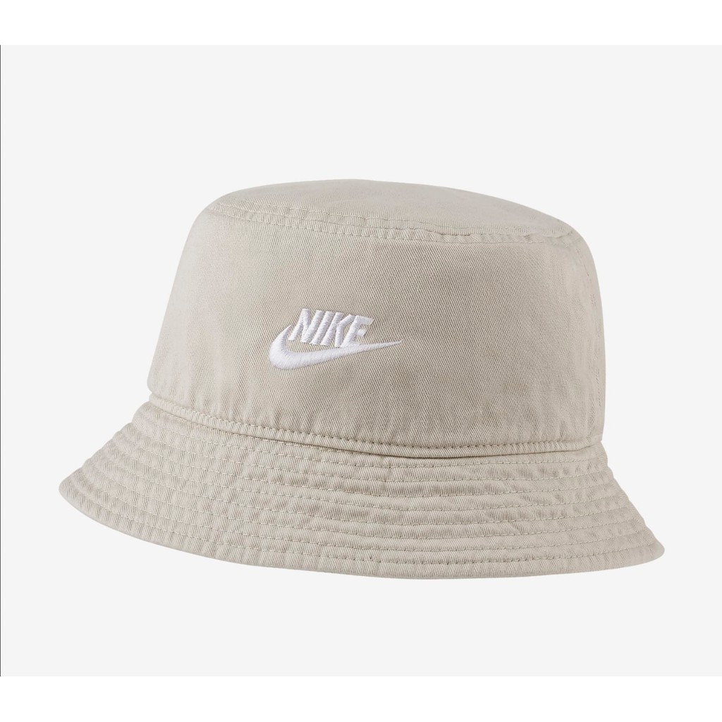 Nike NSW Bucket Futura Wash DC3967-072 Light Bone Topi Original 100%