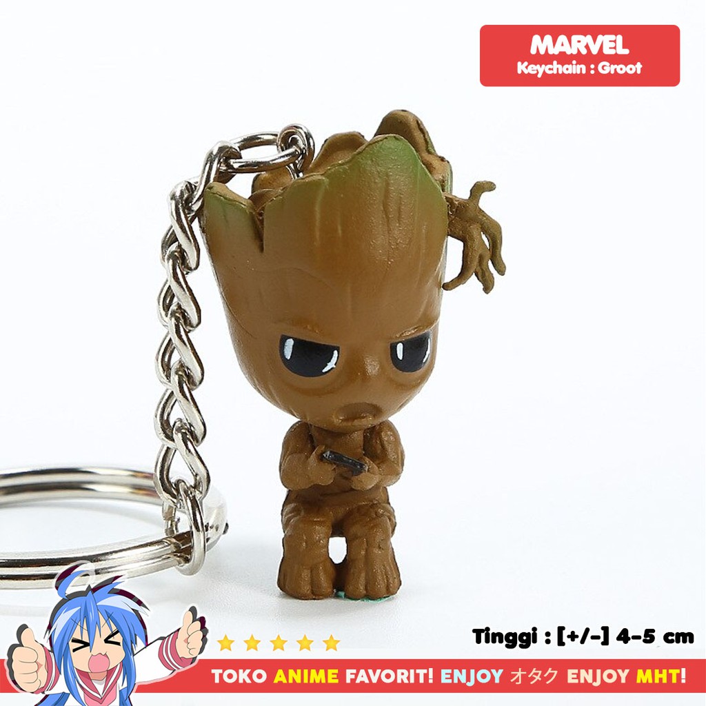 Gantungan Kunci Figure Marvel Avengers Groot Keychain