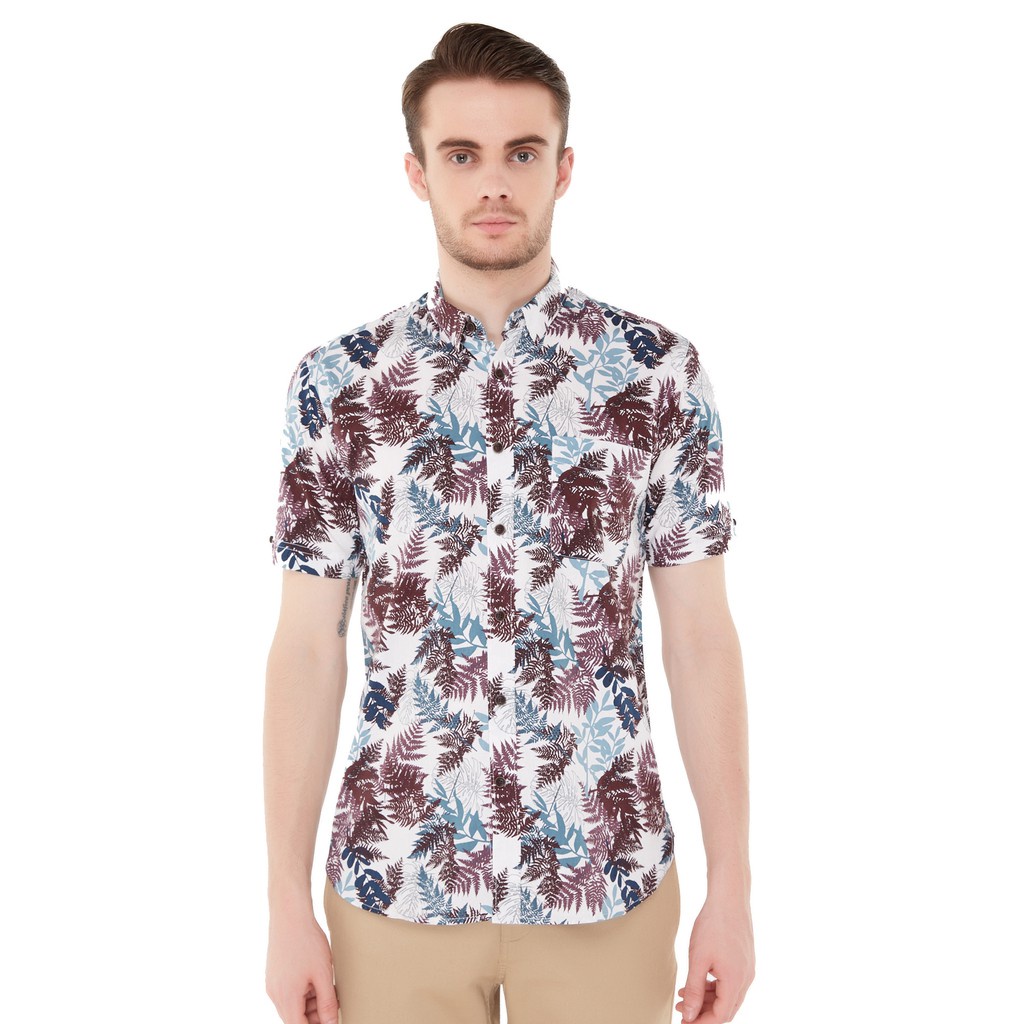 Salt n Pepper Kemeja Pria Lengan Pendek 269 Maroon