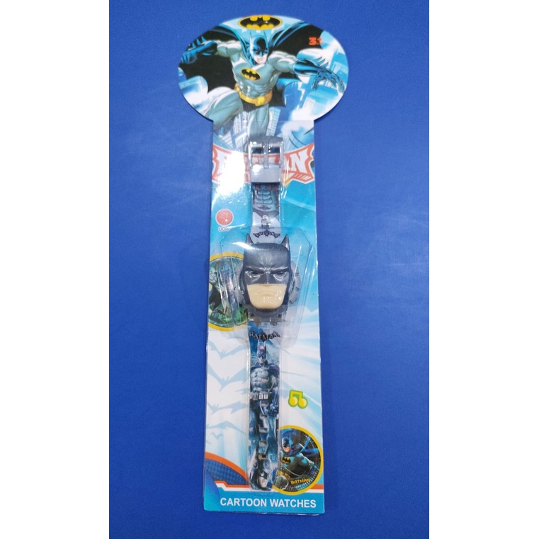 Jam tangan anak  musik bermotif karakter banyak T melodi musik led-Batman