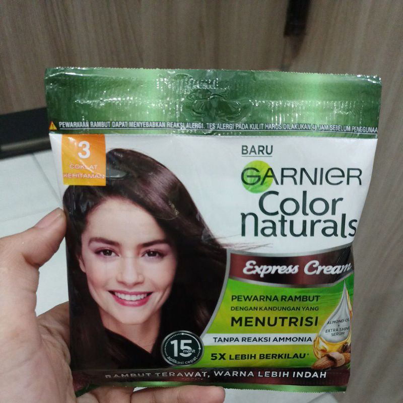 Garnier color naturals semir sachet 3 coklat kehitaman