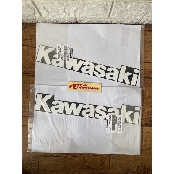 Stiker kawasaki fairing atas ninja rr new putih kanan kiri original