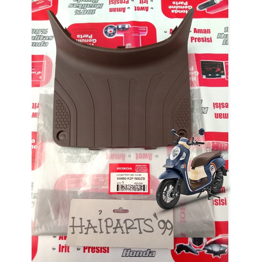 COVER TUTUP AKI LID BATTREY COVER AKI WARNA COKLAT LID BATTERY MB HONDA SCOOPY KEYLESS 2021 ORIGINAL
