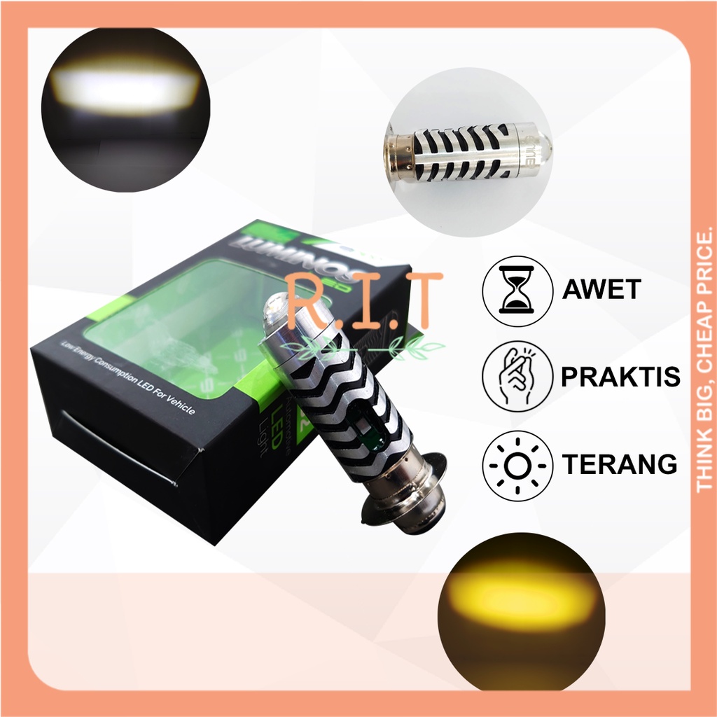 Luminos Headlamp LED LS2 H6 13w 2in1 Lampu Sorot Depan Motor Universal