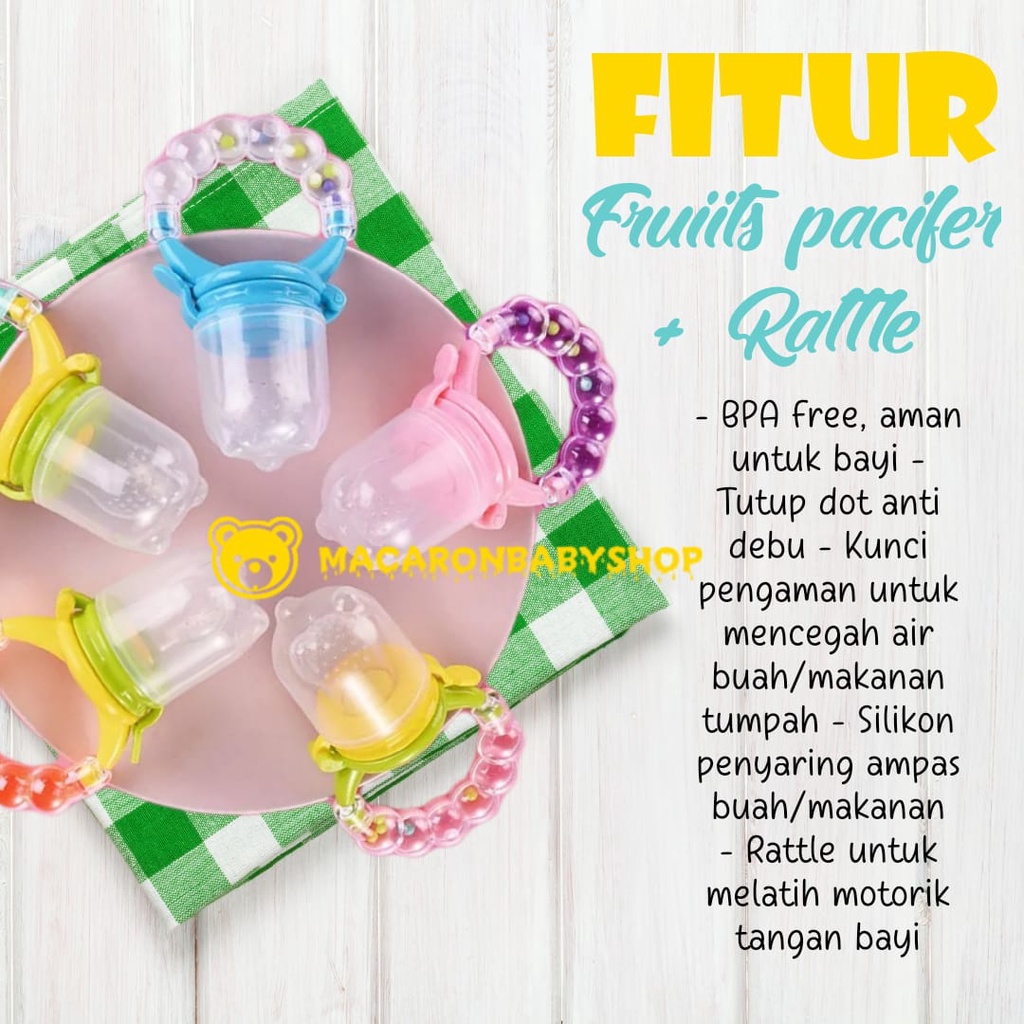 Empeng buah bayi/empeng buah baby/empeng buah dan sayur/empeng buah gigitan bayi empeng buah ukuran-1