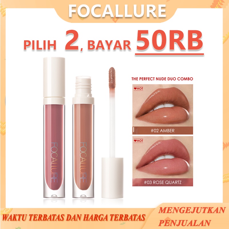 Focallure Plumpmax Mirror Lip Gloss Jelly Glitter Shiny Moisturizing Lipstick Shimmer Lip Care-FA153