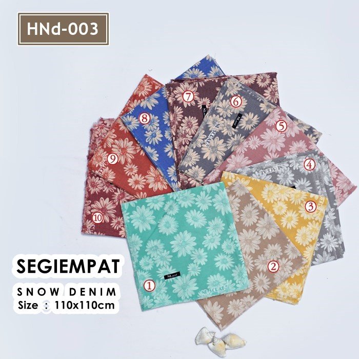 Jilbab Segiempat Snow Denim kode HNd-003
