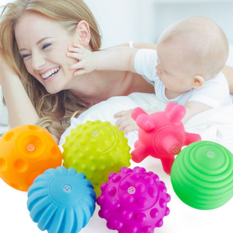 Mainan Edukasi Anak Bola Rubber Sensory Ball, Bath Ball Toy, Baby Grip Ball Kado Bayi Textured Multi Tactile Sensory Ball, Baby Grip Bath Ball Sensori Toy