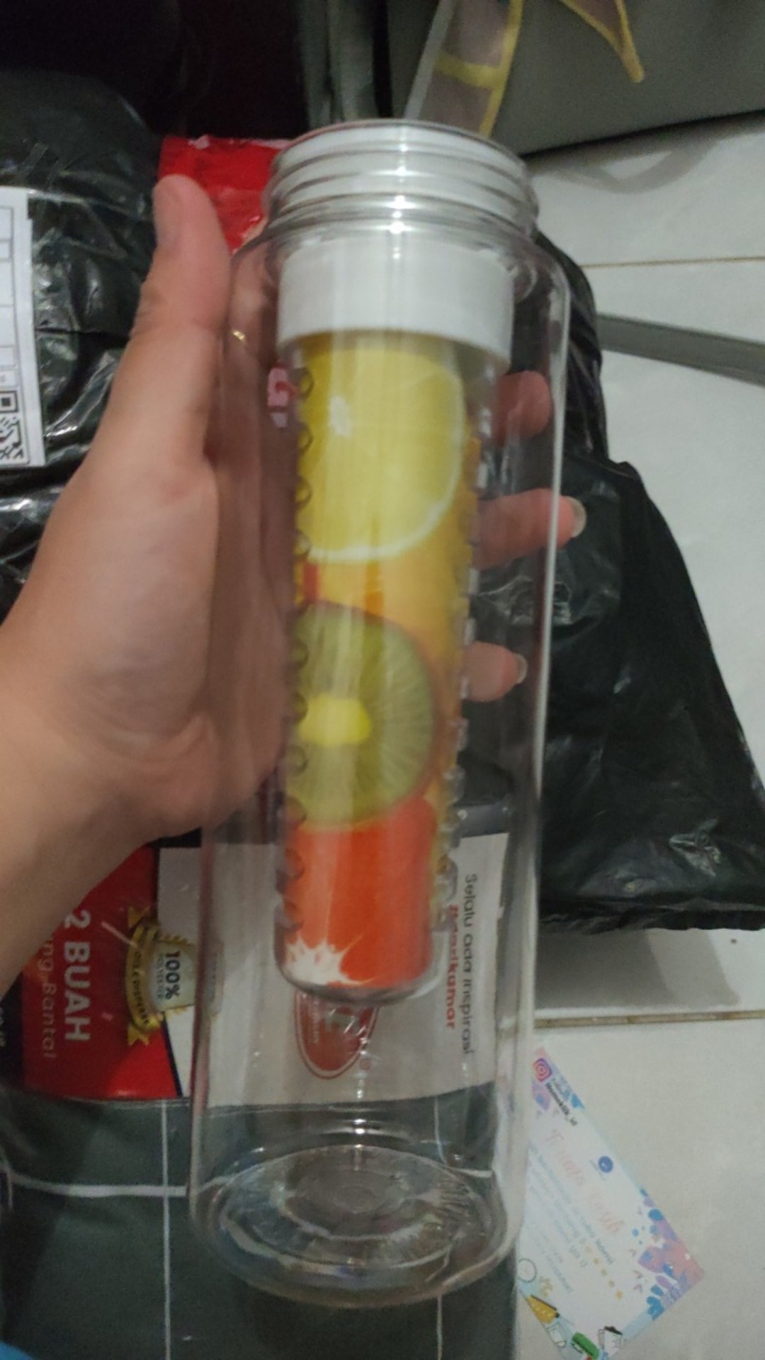 Home-klik  Tritan Water Bottle With Fruit Infuser - Random
