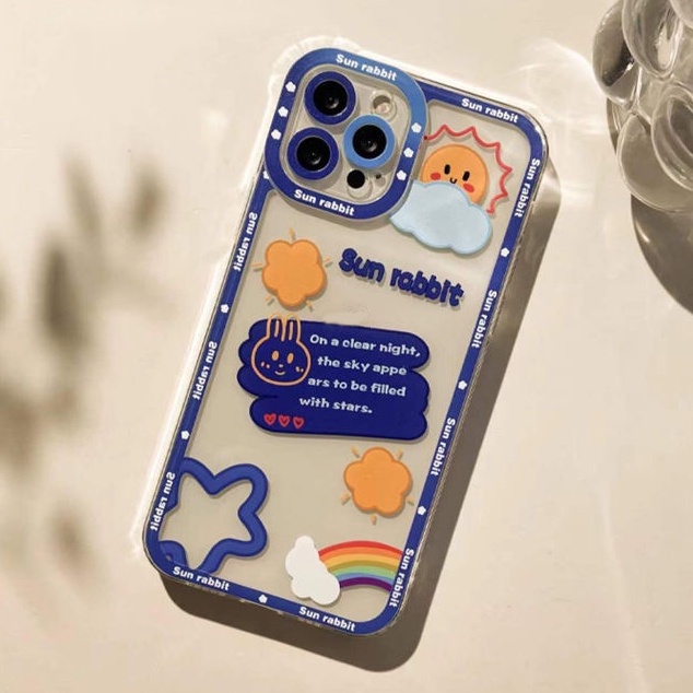 IPHONE Sunshine Soft Case Silikon Transparan 13 12 Pro Max 11 XS XR X 8 7 6 6S Plus Mini