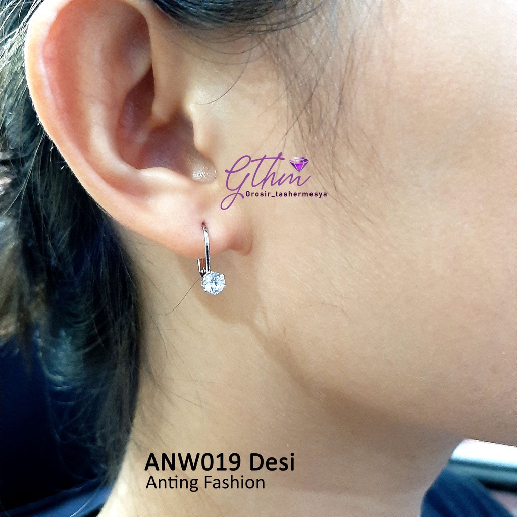 anting desi kait silver simple imut bs di pakai anak dan dewasa untuk telinga kecil awet lapis emas