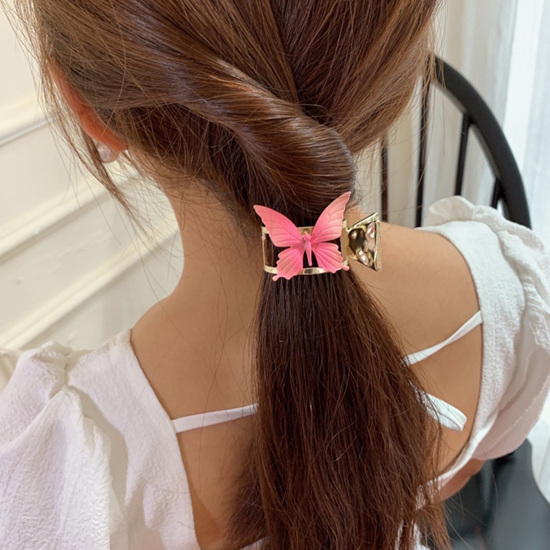 Jepit Rambut Model Butterfly Flower High Ponytail Gaya Korea Untuk Wanita