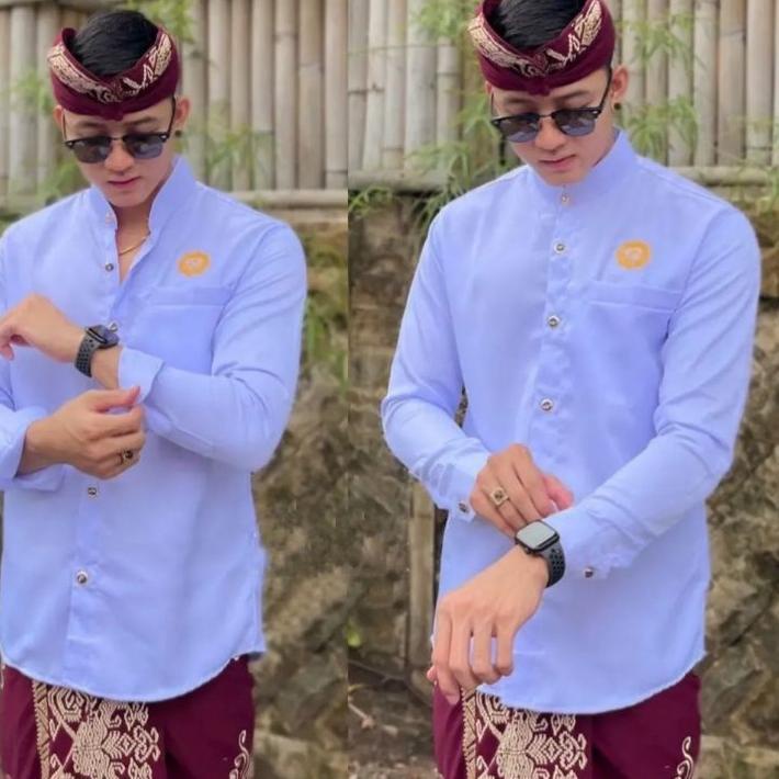 NEW ARRIVAL  4.4 Yoko ongkara dewasa lengan panjang/safari ongkara dewasa pria/baju adat pria bali [