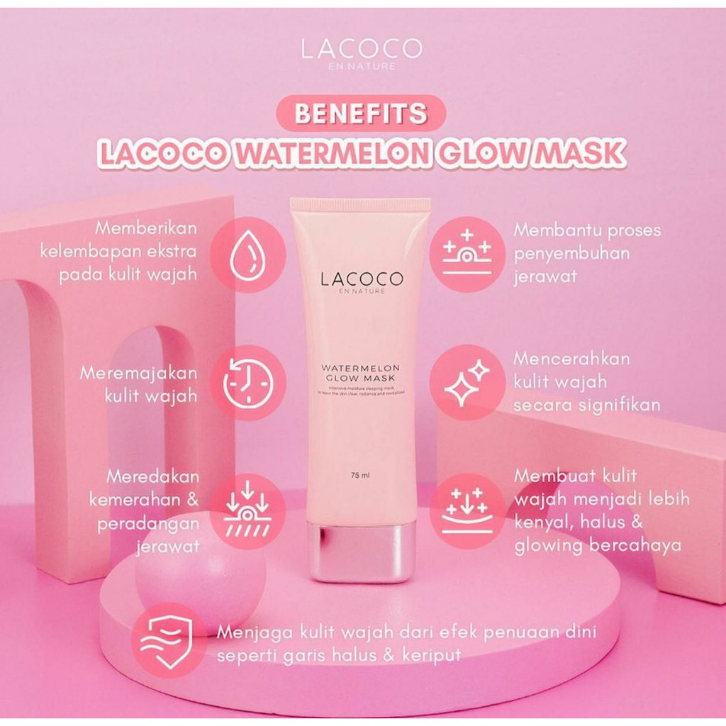 LACOCO Watermelon Glow Mask 75ml serum glowing lacoco