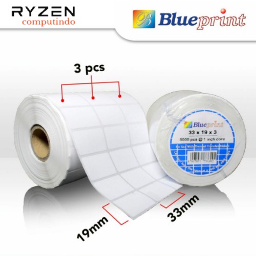 

BLUEPRINT SEMI COATED THERMAL STICKER LABEL BARCODE 33x19x3 LINE 5000
