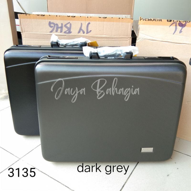 Koper Kantor Dokumen Jumbo 20 Inch PRESIDENT 3135 Original Attache Dual Lock Tas Map Jinjing Besar