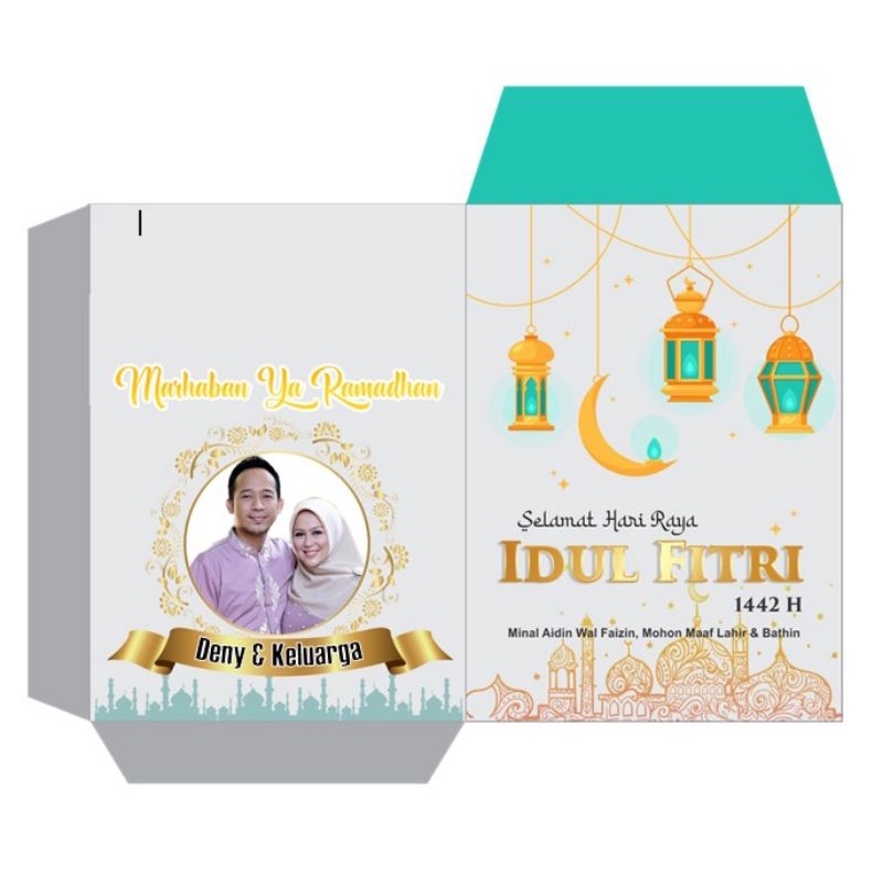 Amplop lebaran free custom foto &amp; nama keluarga