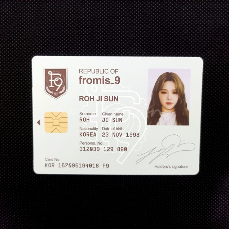 fromis_9 Jisun - 9Way Ticket Album Id Card