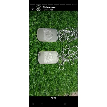Kalung Dogtag KTA Identitas TNI POLRI Instansi Komunitas