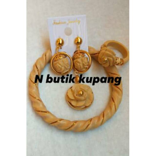 Set gading serbuk gelang etnik gelang NTT khas maumere