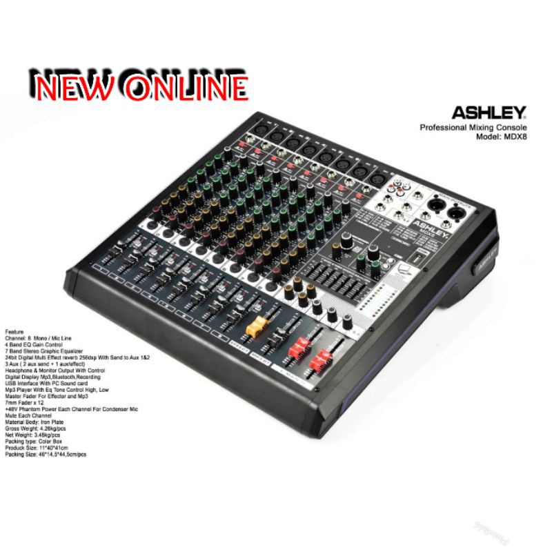 MIXER ASHLEY MDX 8 ORIGINAL ASHLEY MDX 8