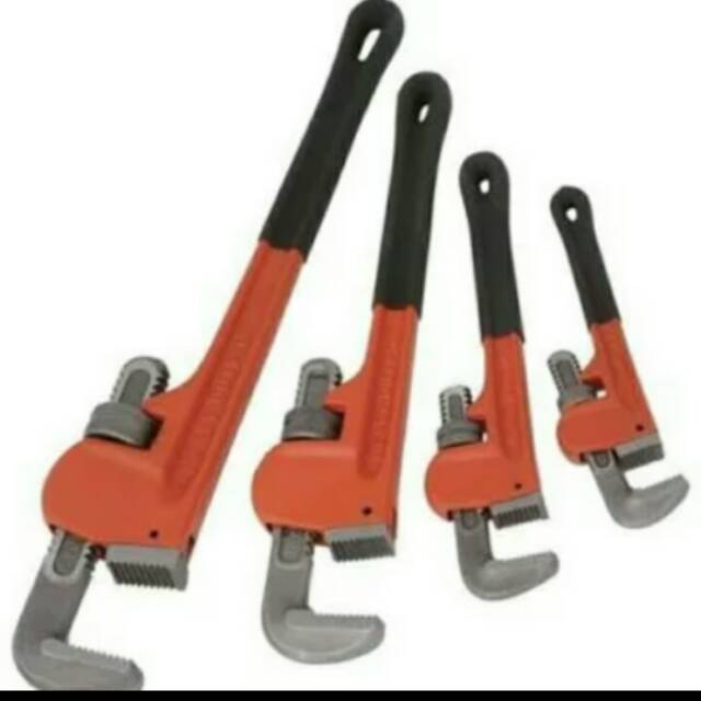 Pipe Wrench 10 inch Rubber Handle Germany - Kunci Pipa Air Ledeng - PDAM - Plumbing Etc
