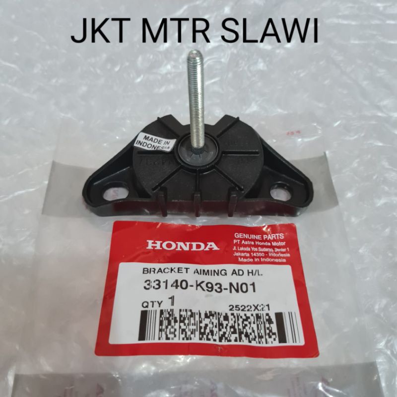 33140-K93-N01 bracket baut setelan lampu, breaket lampu depan scoopy 2017-2020 scoopy donat asli hon