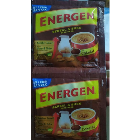 

Energen Sereal & Susu Cokelat Renteng Isi 10 Sachet Vanila Kacang Hijau