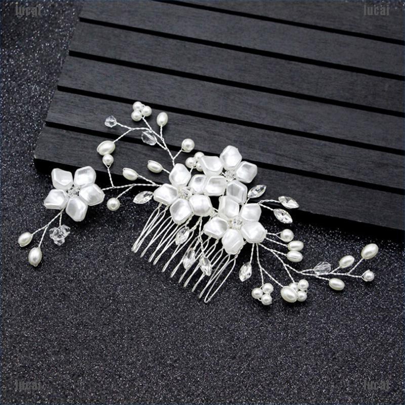 white flower wedding hair accessories