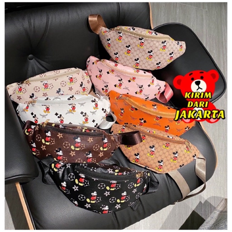 Jual Waist Bag 2728 Tas Selempang Import Waist Bag Wanita (FREE GIFT