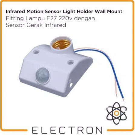 Fitting Lampu E27 220V dengan Sensor Gerak Infrared Motion Sensor