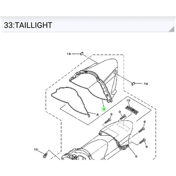 mika lampu stop belakang mio soul lama 14D original