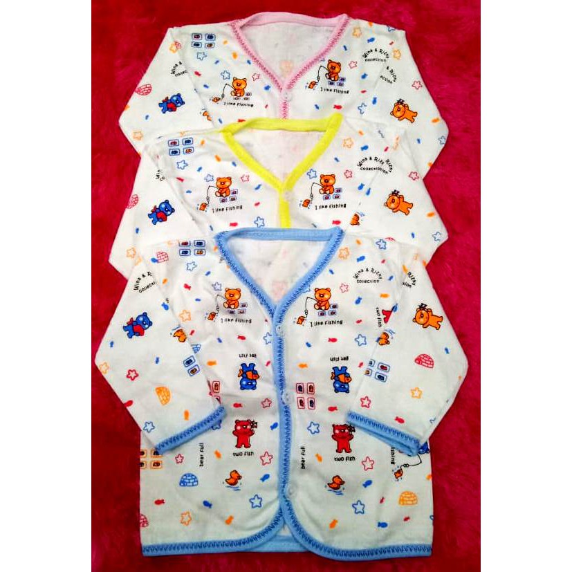Baju Bayi Atasan Bayi  Kutung Pendek Panjang Hinhin BELI 5 DAPAT GIFT-Lengan Panjang