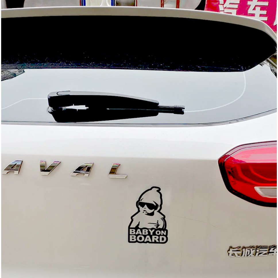 Tempelan Stiker Mobil Cool Baby on Board Reflector Kualitas Import