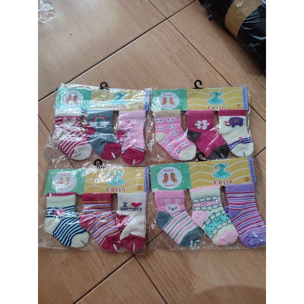 kaos kaki Baby Scoks EOLIN isi 3 pcs