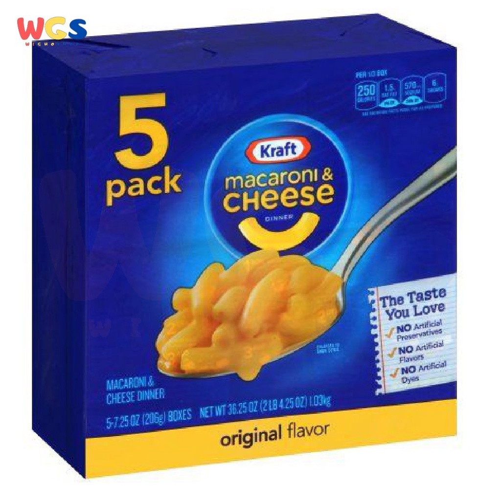 Jual Kraft Mac & Cheese Original Flavor 5 X 206gr 1.03kg - Macaroni ...