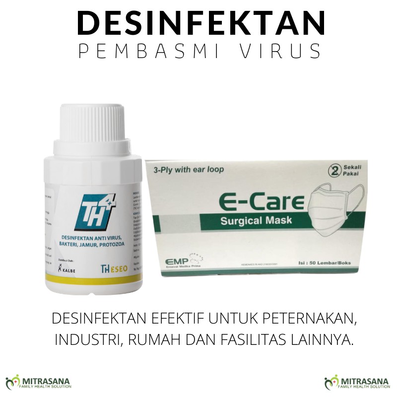 TH4+ Desinfektan 100 ml plus masker hygene