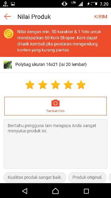 Polybag/polibeg/kantong Tanaman Ukuran 16x21 (paket Murah Isi 20 Lembar)