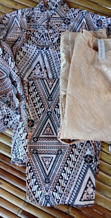 Shopashop Solo Batik Couple Hawwa Brocade Tille Mutiara Kombinasi