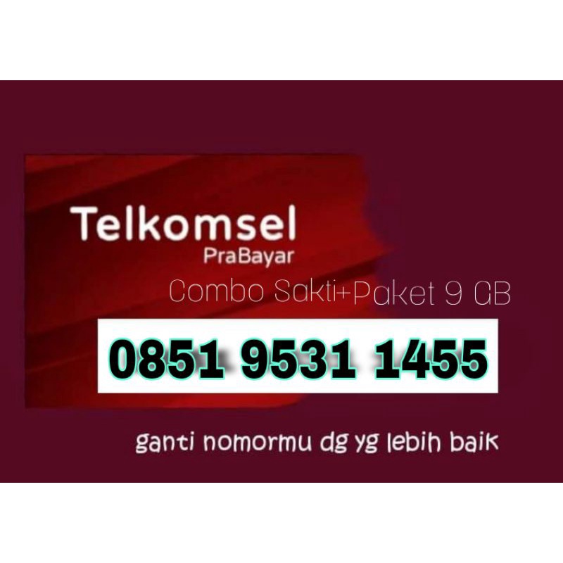 Telkomsel 1455 Combo Sakti & 9 Gb